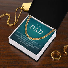 To My Dad | I Love You - Cuban Link Chain