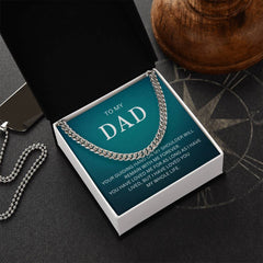 To My Dad | I Love You - Cuban Link Chain