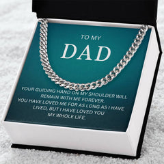 To My Dad | I Love You - Cuban Link Chain