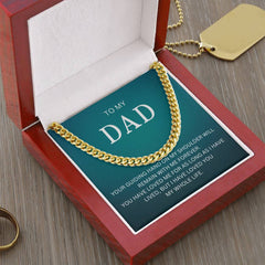 To My Dad | I Love You - Cuban Link Chain