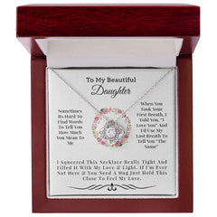 To My Beautiful Daughter | I Love You - Love Knot Necklace