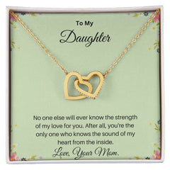 To My Daughter | I Love You - Interlocking Hearts