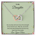 To My Daughter | I Love You - Interlocking Hearts
