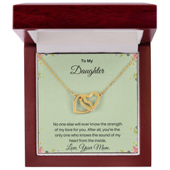 To My Daughter | I Love You - Interlocking Hearts