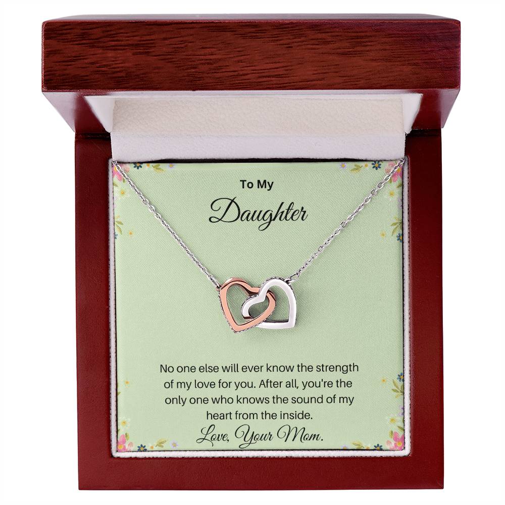 To My Daughter | I Love You - Interlocking Hearts